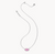 Elisa Pave Frame Silver Short Pendant Necklace