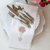 Pink Topiary Linen Towel