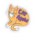 Cat Mom Sticker Purple Lettering Big Moods