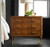 Modern History Walnut Swirl Bedside Chest - Lavender Fields