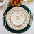 Arte Italica Velvet Round Placemat with Ruffle in Black - Set of 4