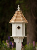10"W x 28"H - Hexagon Blue Bird House