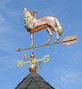 Wolf Weathervane with brass accents