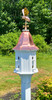 Octagon Dovecote Birdhouse with Mini Honeybee Weathervane