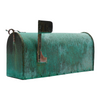 Premium Etched Copper Mailbox green patina finish