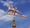 Boy and Girl Tandem Horse Riders Weathervane