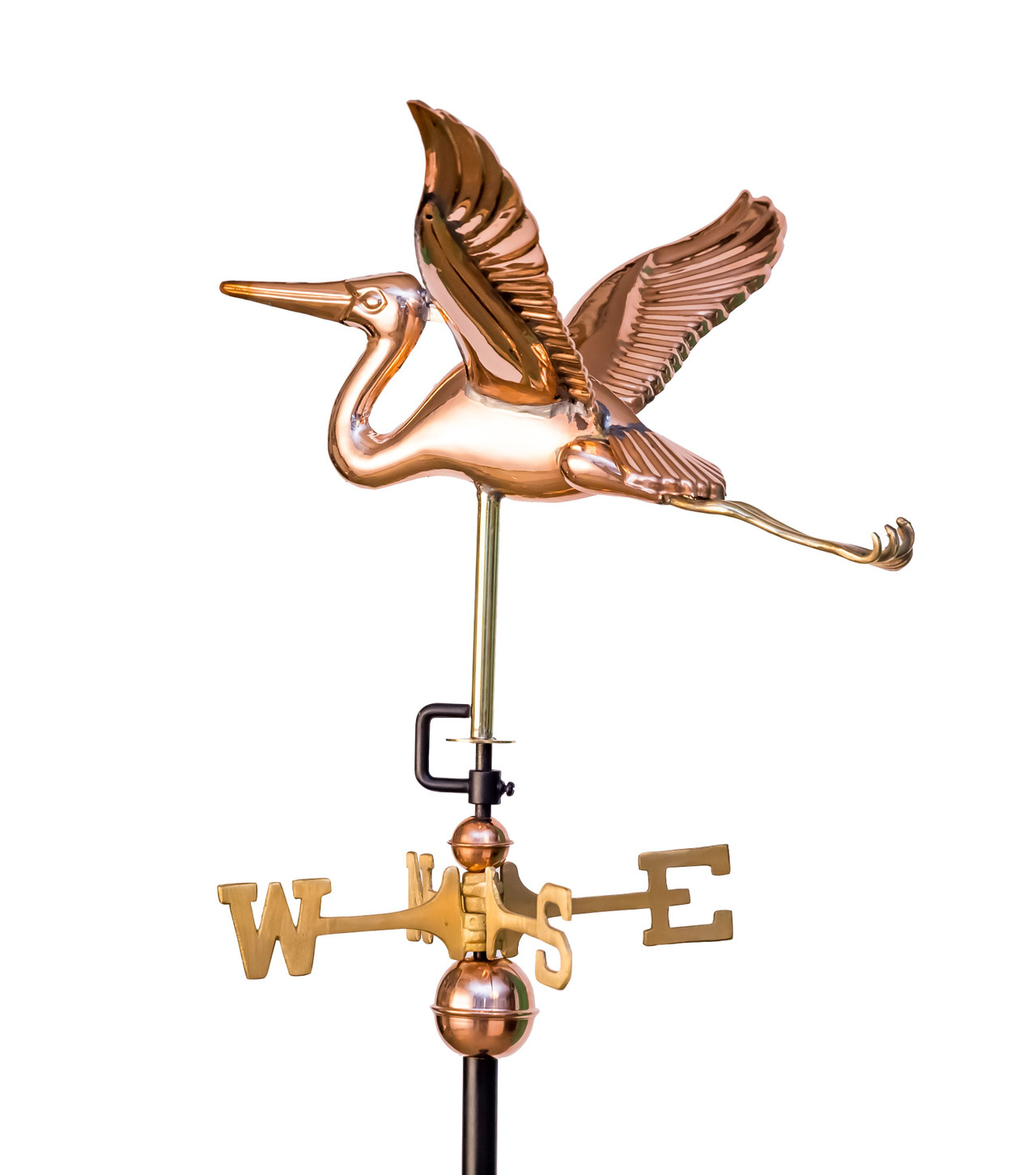 21" sq Vinyl Attleboro Cupola With Heron Weathervane at Weathervanes of