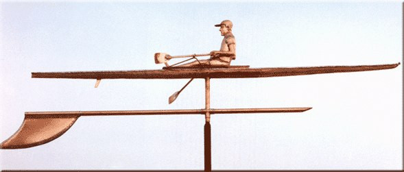 Shell Weathervanes Rowing Shell Weathervane at Weathervanes of Maine