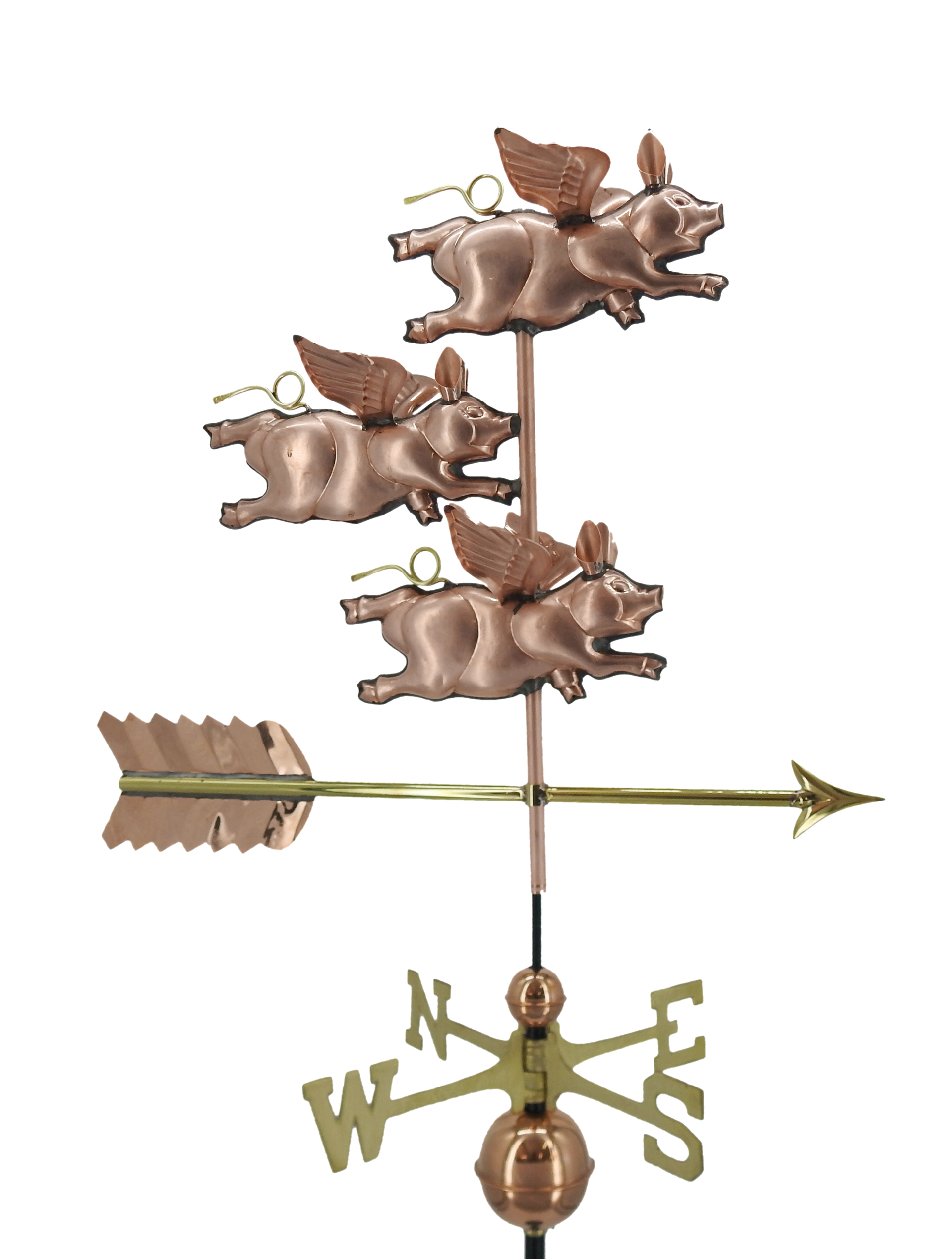 Three Tree Weathervane Three Flying Pig Weathervane Eastcoast Weathervanes