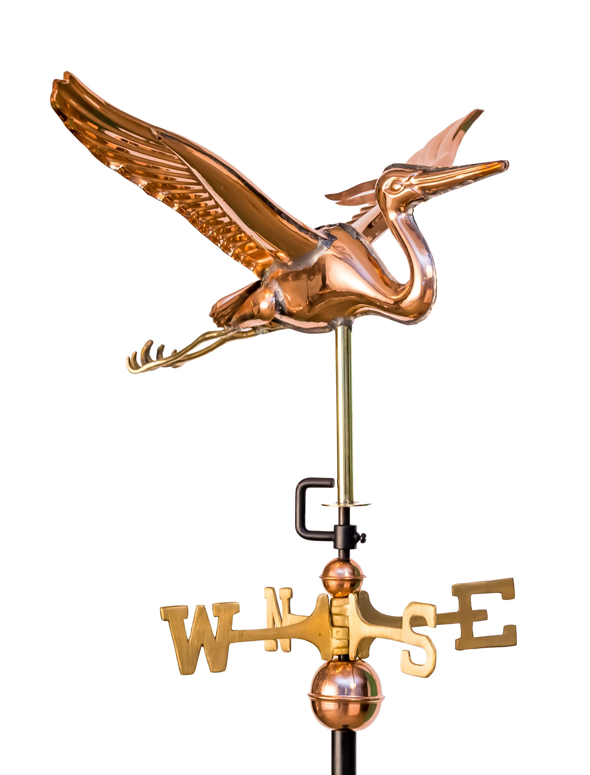 21" sq Vinyl Attleboro Cupola With Heron Weathervane at Weathervanes of