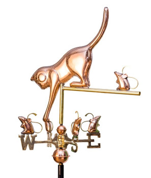 Small Cat and Mice Weathervane