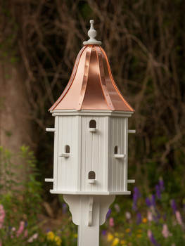 16"W x 42"H - Octagon Dovecote Birdhouse with Perches