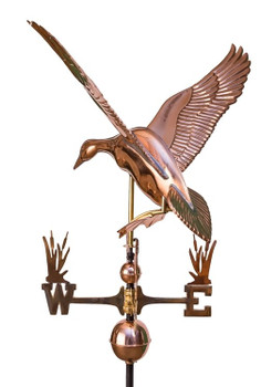 Landing Duck Weathervane with cat tail directionals