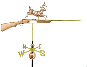 Rifle with Deer Weathervane