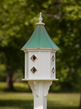 14"W x 36"H - Octagon Dovecote Birdhouse With Portals 