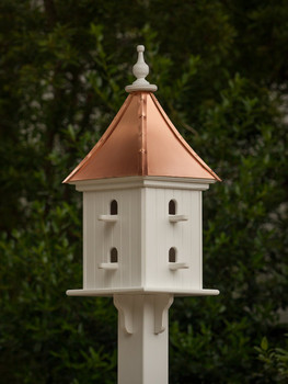 12"W x 32"H - Square Dovecote Birdhouse with Perches 12"W x 32"H - Square Dovecote Birdhouse with Perches