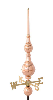 Buckingham Finial w/ Brass Directionals