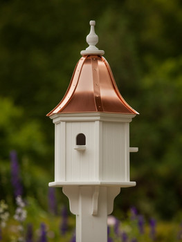 12"W x 28"H - Hexagon Dovecote Birdhouse with Perches