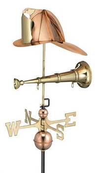 Fireman Hat and Horn Weathervane