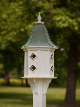 14"W x 36"H - Octagon Dovecote Birdhouse with Bell Roof 