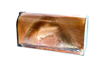 Rural Brown Trout Copper Mailbox