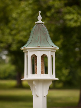 14"x36" Octagon Bird Feeder with Bell Roof 