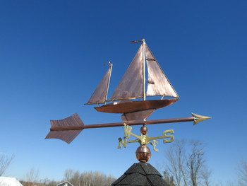 Large Sailboat Weathervane With Arrow