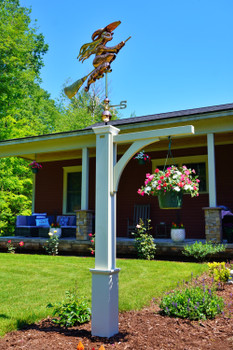 Frankfort Weathervane Garden Post with Witch