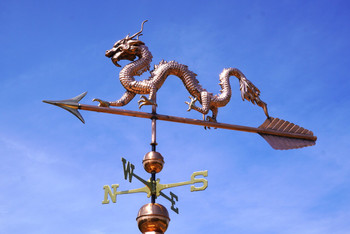 Large Dragon Weathervane With Arrow 