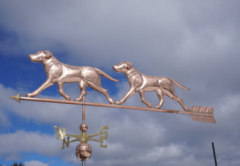 Large Two Walking Labs Weathervane