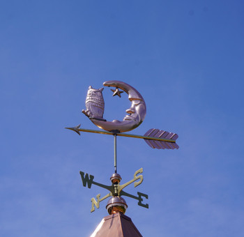 Moon Owl and Star Weathervane