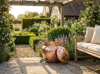 Handcrafted Copper Hose Pot with Lid