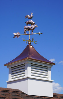 Small Barnyard Weathervane on cupola 