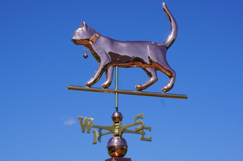 Walking Cat Weathervane with Collar 