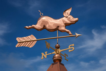 Running Pig Weathervane 