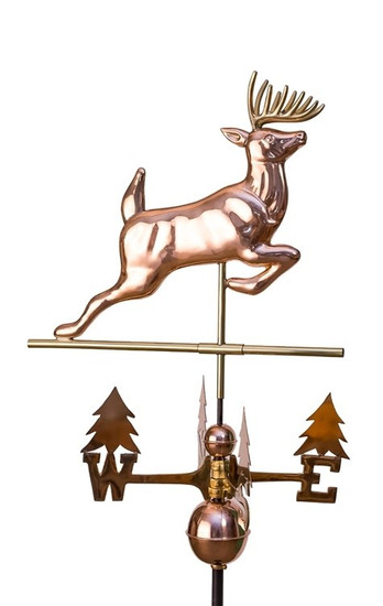 Leaping Buck Weathervane with tree directionals