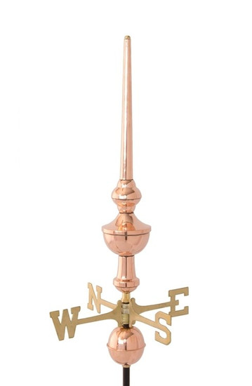 28" Copper Saxon Rooftop Finial w/ Directionals