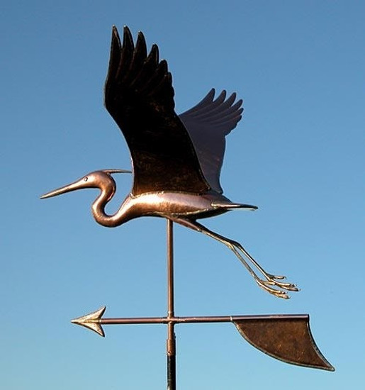 Handmade Large Heron Weathervane