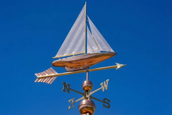 Large Sailboat Weathervane With Arrow