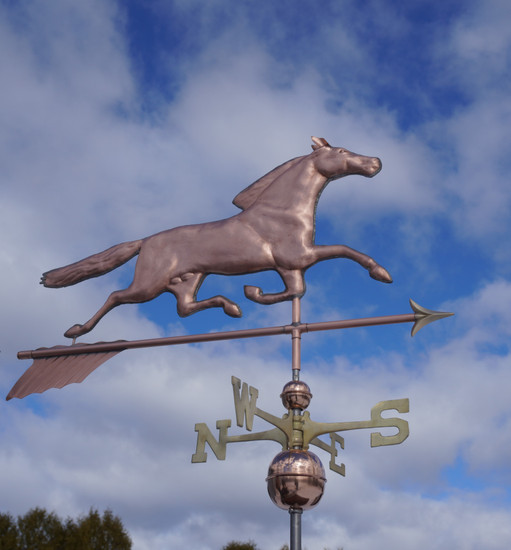 Antique Replica Smuggler Horse  with Half Arrow Weathervane