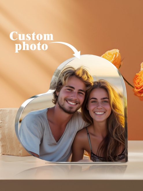 Personalisierbare Acryl-Herztafel – Fotogeschenk