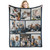 Personalisierte Fotodecke mit Collage & individuellem Text – Kuschelige Custom Blanket - verschiedene Varianten