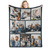Personalisierte Fotodecke mit Collage & individuellem Text – Kuschelige Custom Blanket - verschiedene Varianten