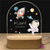 Personalisiertes Baby-Nachtlicht mit Holzsockel – USB 3D Lampe mit Namen