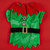 Holiday Elf Style Hundeshirt mit Zuckerstangen-Akzenten – Strickpullover aus Polyester