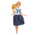 30 cm Mädchen-Puppe – Bewegliche Fashion Doll mit Kleidung