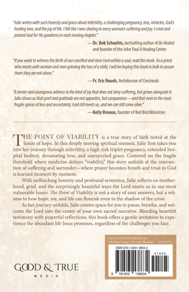 The Point of Viability: A Coming Alive Story by Julie Yost Book Back Cover Image