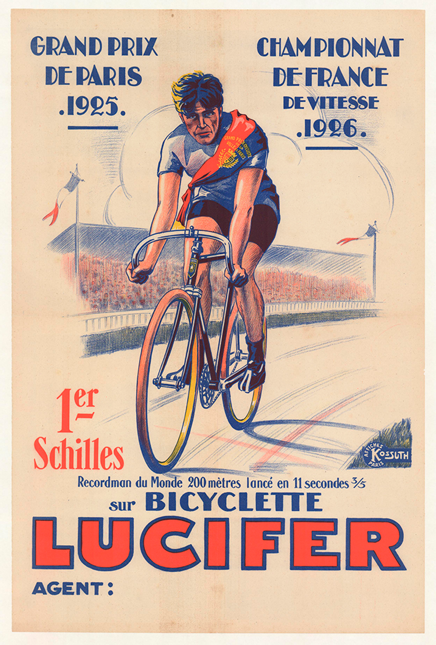 Lucifer Original Vintage Bicycle Poster - Racing