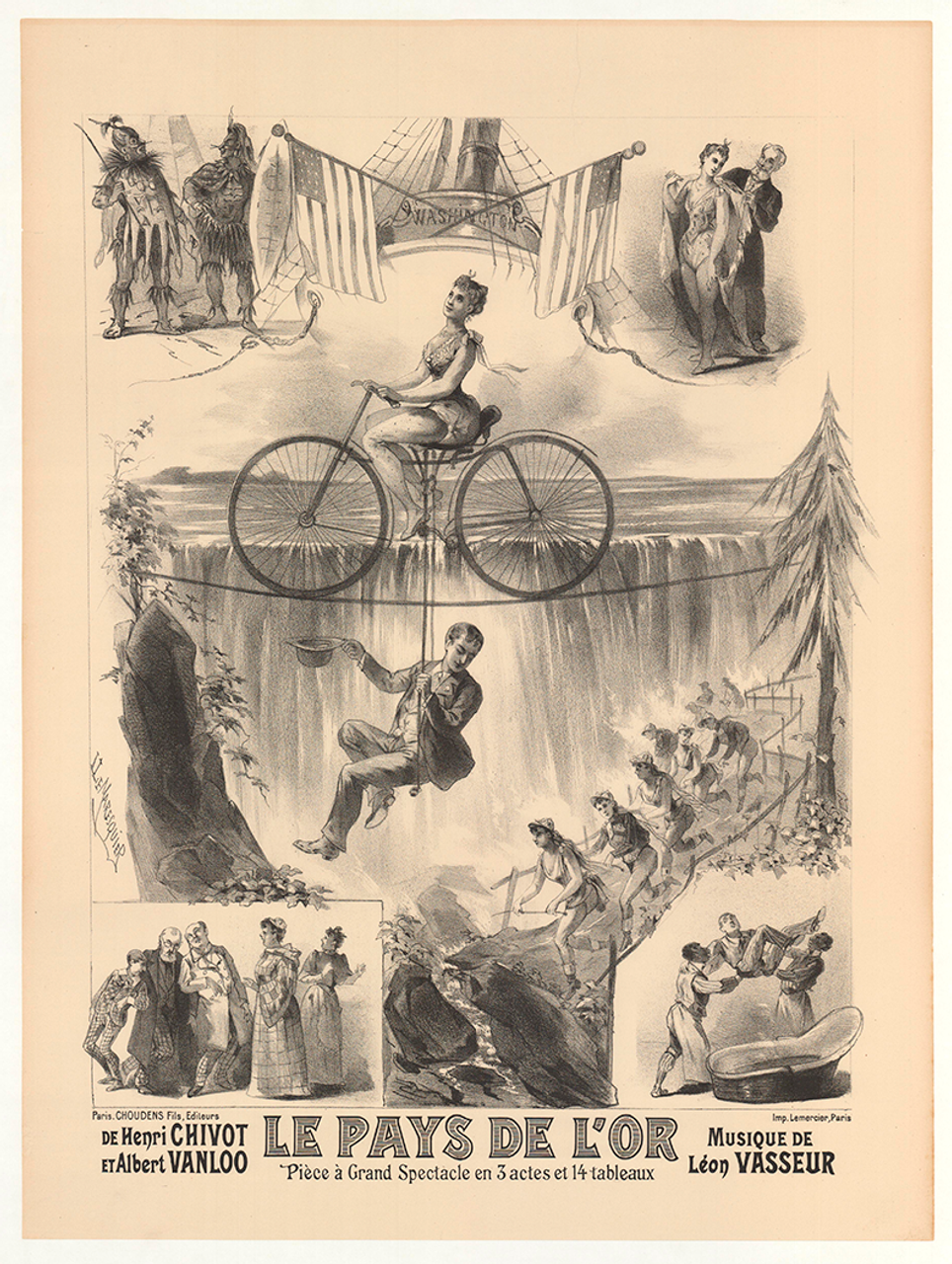 Le Pays de L'Or Original Vintage Bicycle Poster by Lemaresquier