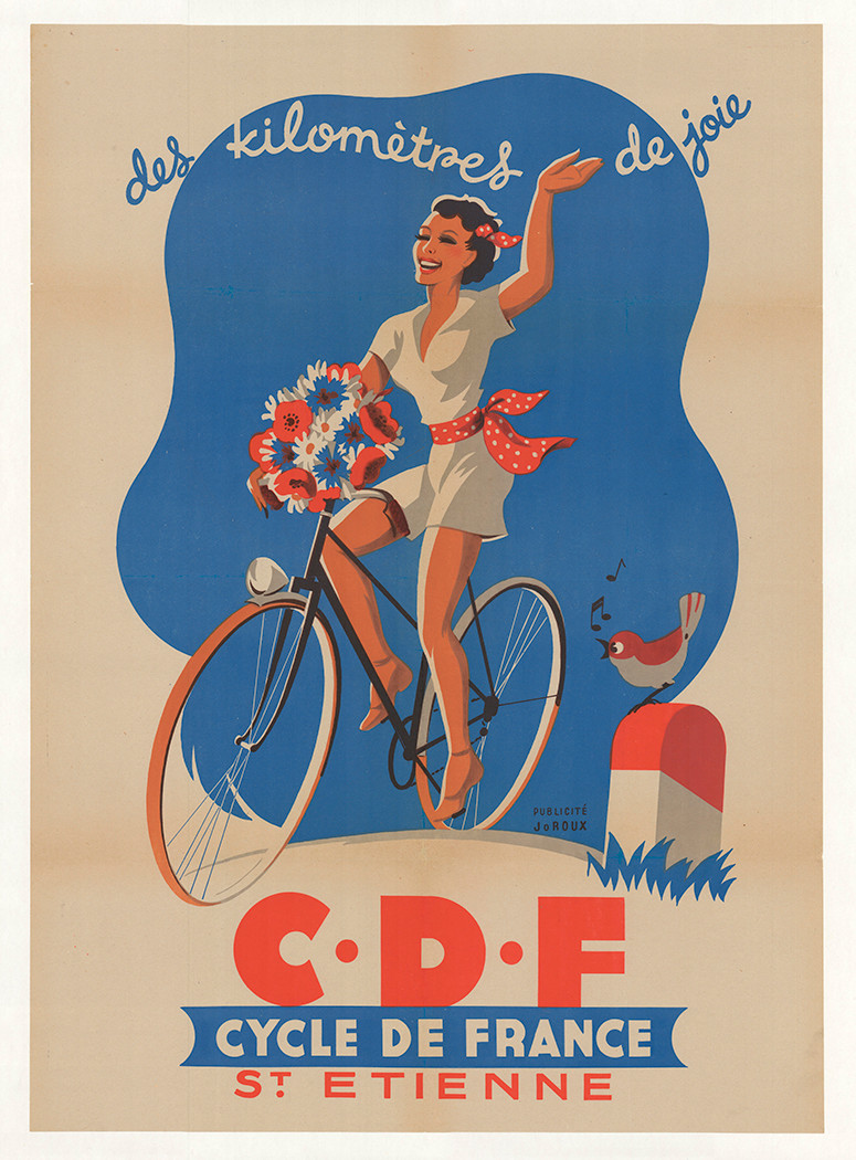 Saint Etienne 7インチ+ 雑誌 Cycle de France St Etienne Original Vintage Bicycle Poster